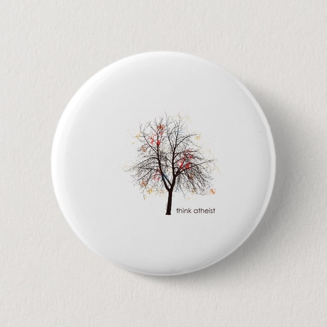 Badge Rond 5 Cm Arbre athée (Devant)