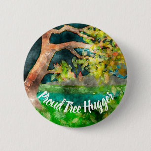 Badge Rond 5 Cm Arbre balayé par vent