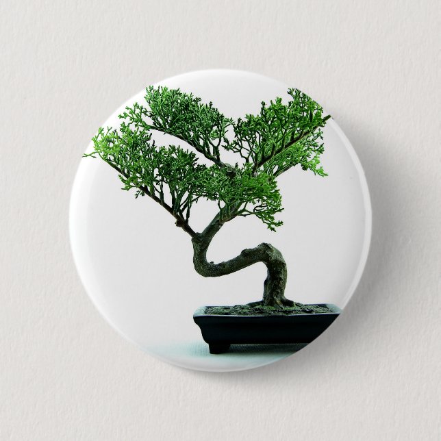 Badge Rond 5 Cm Arbre bonsaï (Devant)