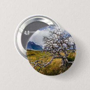 Badge Rond 5 Cm Arbre brûlé, Torres del Paine, Chili