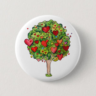 Badge Rond 5 Cm Arbre d'amour