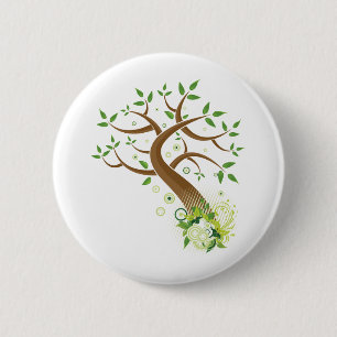 Badge Rond 5 Cm Arbre d'arbre de mère de terre de ~ de la vie