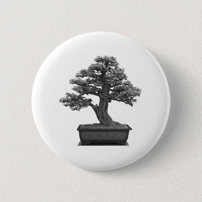 Badge Rond 5 Cm arbre de bonsaïs (Devant)
