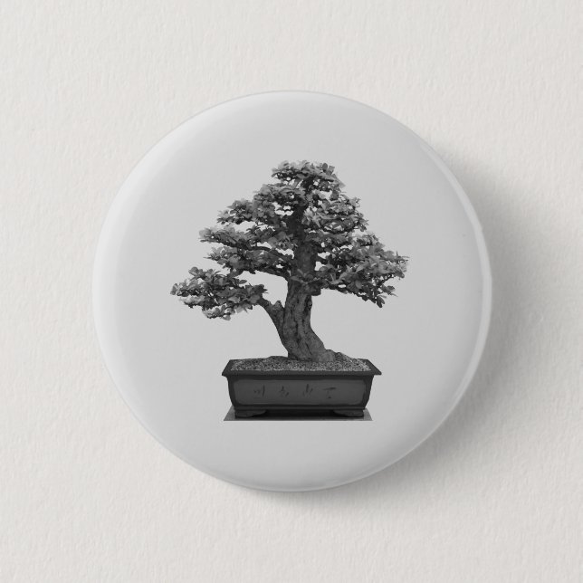 Badge Rond 5 Cm arbre de bonsaïs (Devant)