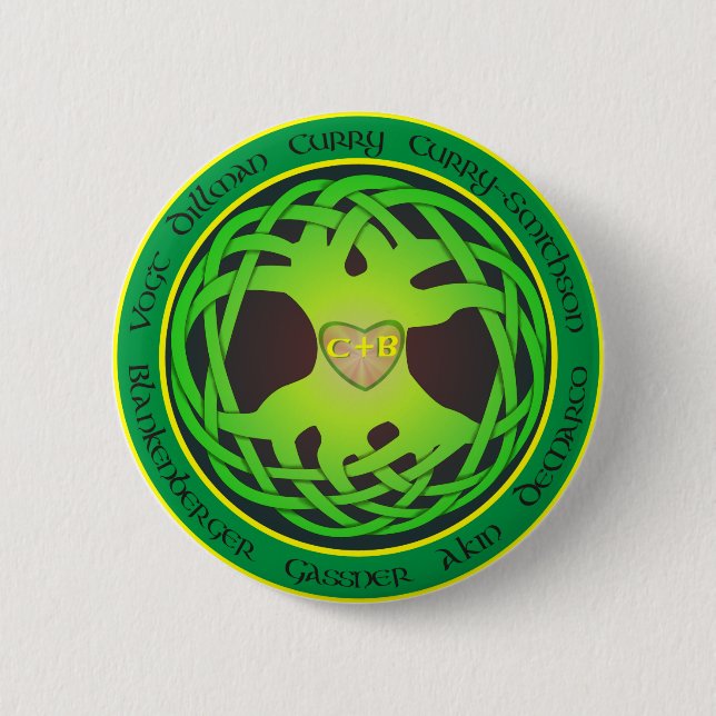 Badge Rond 5 Cm Arbre de cari - bouton (Devant)