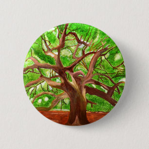 Badge Rond 5 Cm Arbre de chêne