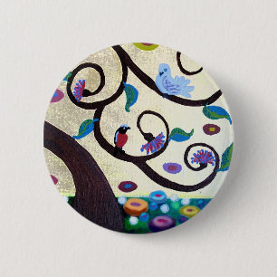 Badge Rond 5 Cm Arbre de détails de vie