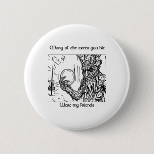 Badge Rond 5 Cm Arbre de Fantasy Disc Golf stylisé aux couleurs cl