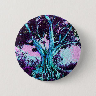 Badge Rond 5 Cm Arbre de la vie