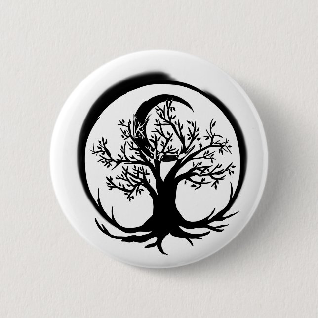 Badge Rond 5 Cm Arbre de la vie (Devant)