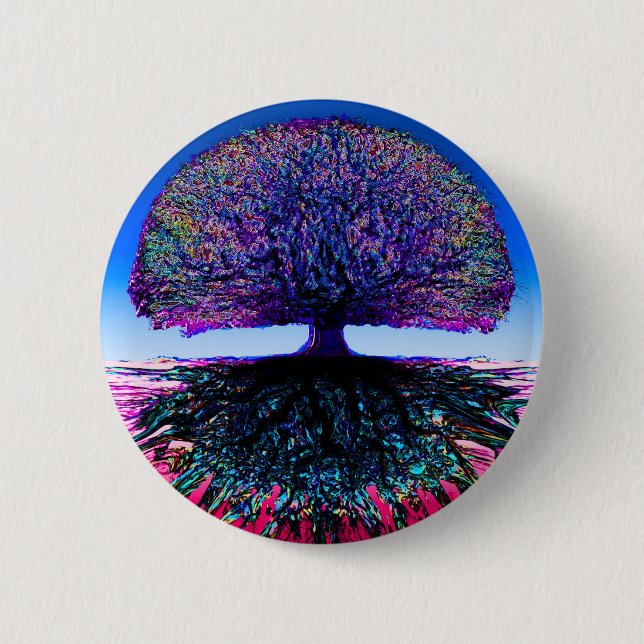 Badge Rond 5 Cm Arbre de la vie créatif (Devant)