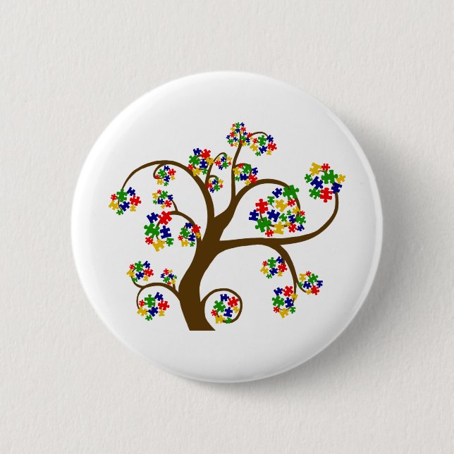 Badge Rond 5 Cm Arbre de la vie perplexe (Devant)