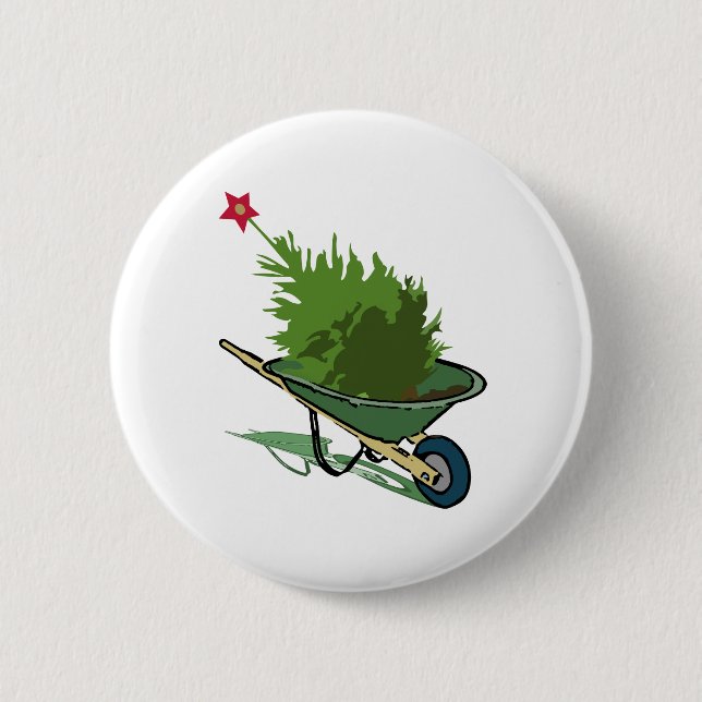 Badge Rond 5 Cm Arbre de Noël (Devant)