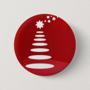 Badge Rond 5 Cm Arbre de Noël