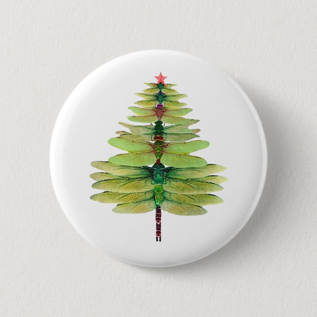 Badge Rond 5 Cm arbre de noël (Devant)