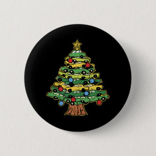 Badge Rond 5 Cm Arbre de Noël de voiture Xmas Joyeux Noël Voiture