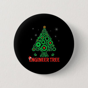 Badge Rond 5 Cm Arbre de Noël Ingénieur _ Génie Mécanique G