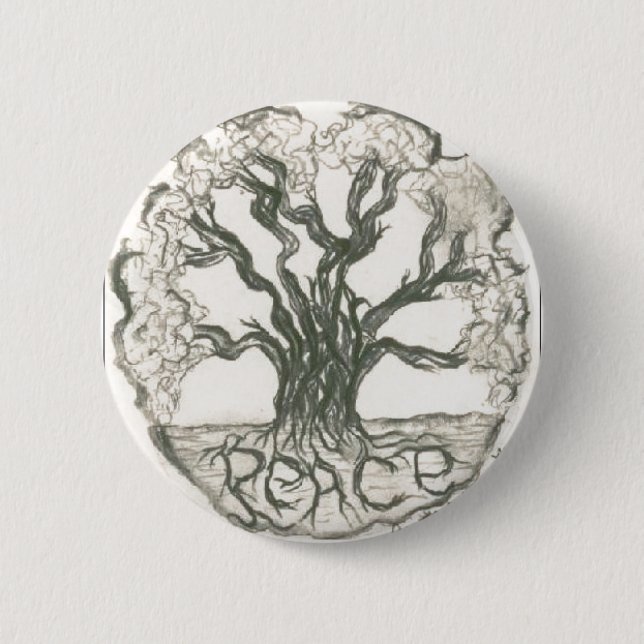 Badge Rond 5 Cm Arbre de paix (Devant)