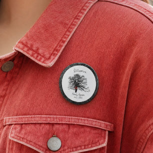 Badge Rond 5 Cm Arbre de Souvenir de Réunion de Famille   Élégant 