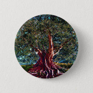 Badge Rond 5 Cm Arbre de stabilité de la vie