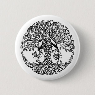 Badge Rond 5 Cm arbre de vie
