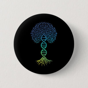 Badge Rond 5 Cm Arbre De Vie Adn Science Génétique Jour des terres