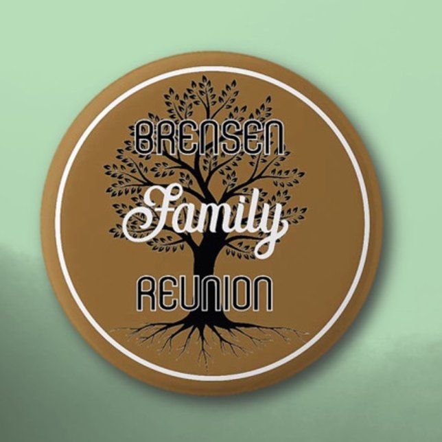 Badge Rond 5 Cm Arbre de Vie ! Bouton de réunion de famille (Créateur téléchargé)