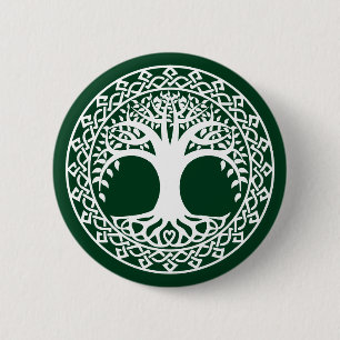 Badge Rond 5 Cm Arbre de vie dans un motif du cercle celtique