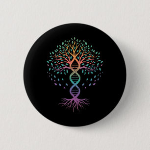 Badge Rond 5 Cm Arbre de vie de l'ADN enseignant, professeur de bi