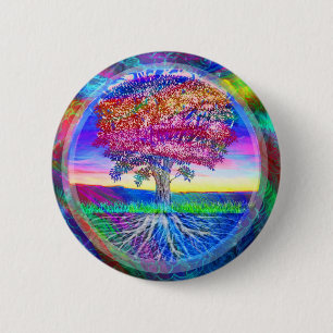 Badge Rond 5 Cm Arbre des bénédictions