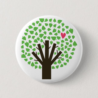 Badge Rond 5 Cm Arbre des coeurs