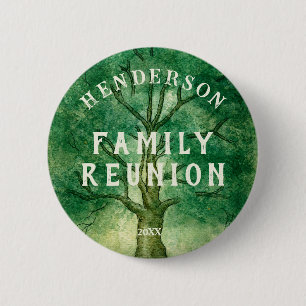 Badge Rond 5 Cm Arbre familial Réunion familiale rustique
