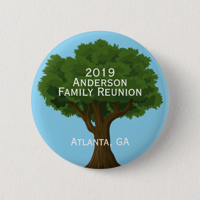 Badge Rond 5 Cm Arbre Famille Souvenir (Devant)