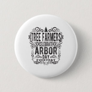 Badge Rond 5 Cm Arbre fermier Arbor Day Cadeau Jour des terres Sau