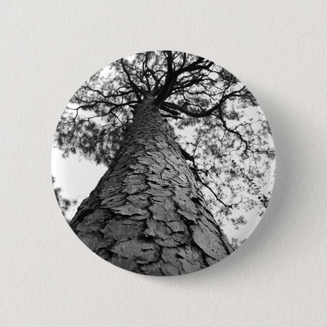 Badge Rond 5 Cm Arbre grand BW (Devant)