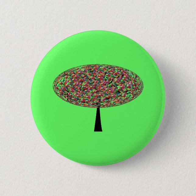 Badge Rond 5 Cm Arbre Jelly Bean (Devant)