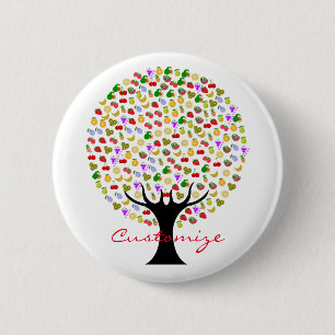 Badge Rond 5 Cm Arbre multifruit Thunder_Cove