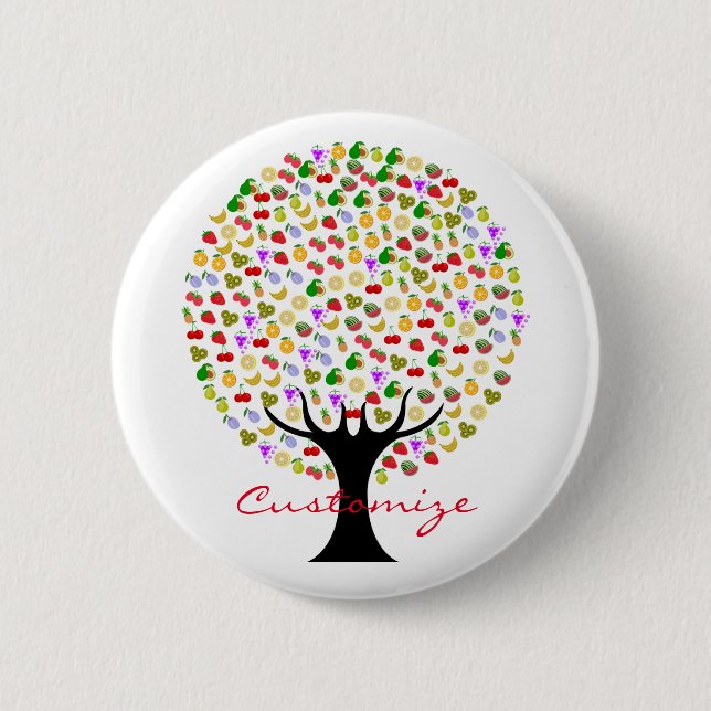 Badge Rond 5 Cm Arbre multifruit Thunder_Cove (Devant)