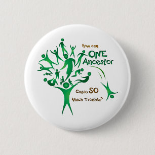 Badge Rond 5 Cm Arbre une ancêtre