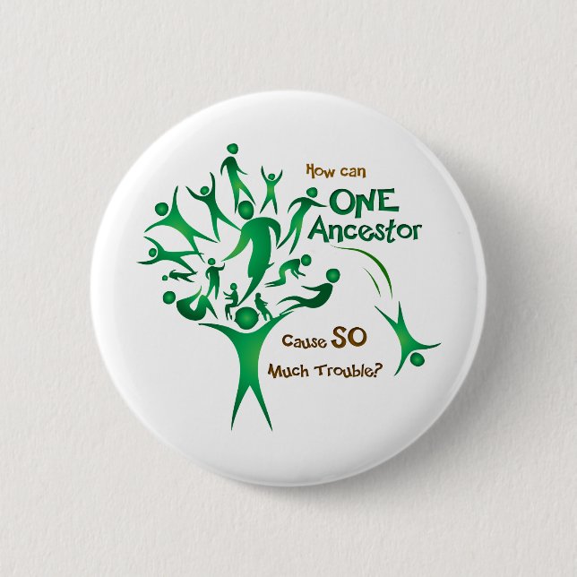Badge Rond 5 Cm Arbre une ancêtre (Devant)