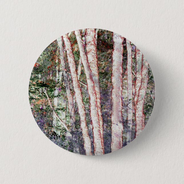 Badge Rond 5 Cm Arbres à bords rouges (Devant)