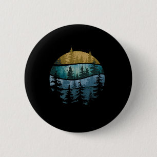 Badge Rond 5 Cm Arbres Nature Montagnes Randonnée Aventure Faune F
