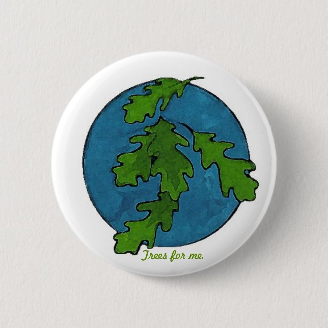 Badge Rond 5 Cm "Arbres pour moi" bouton (Devant)