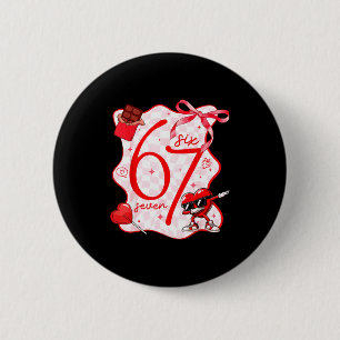 Badge Rond 5 Cm Arc Coquette Six Sept 67 Mème Daba Cœur Valen