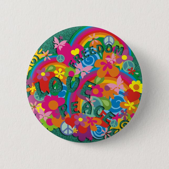 Badge Rond 5 Cm Arc en arc-en-ciel (Devant)