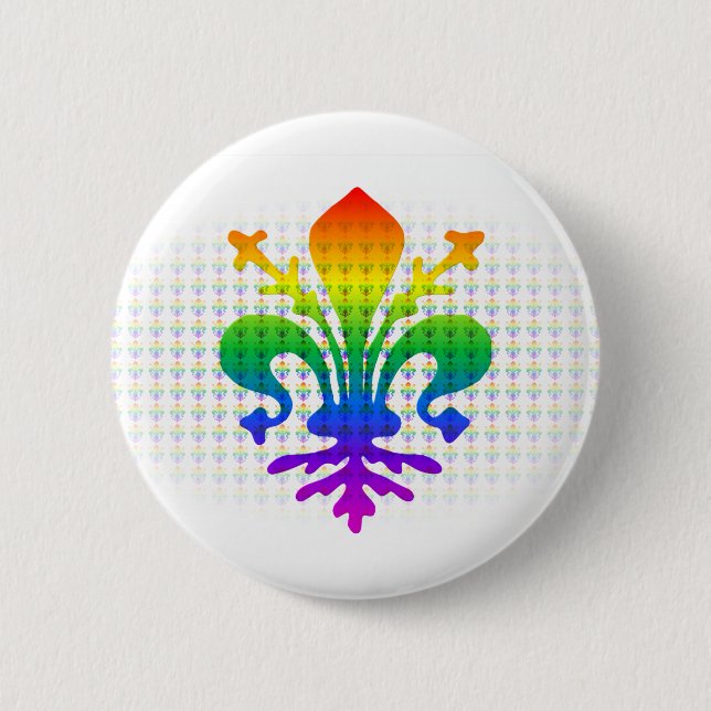 Badge Rond 5 Cm Arc-en-ciel (Devant)
