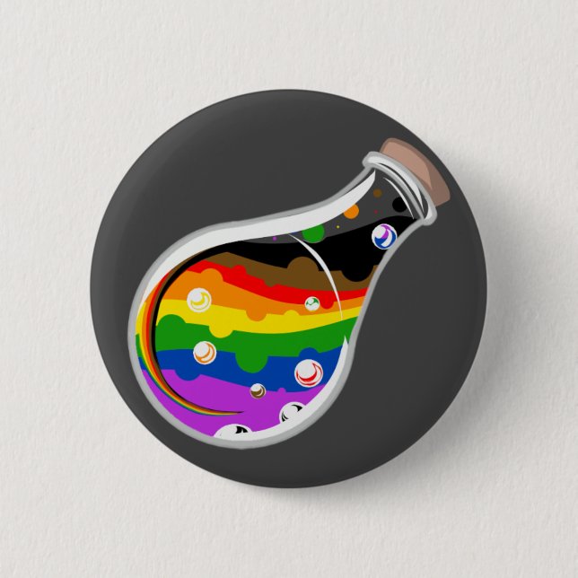 Badge Rond 5 Cm Arc-en-ciel (Devant)