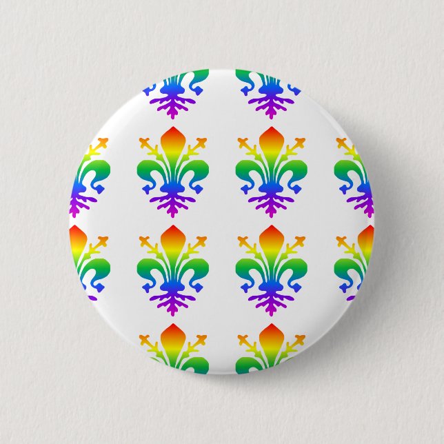 Badge Rond 5 Cm Arc-en-ciel (Devant)