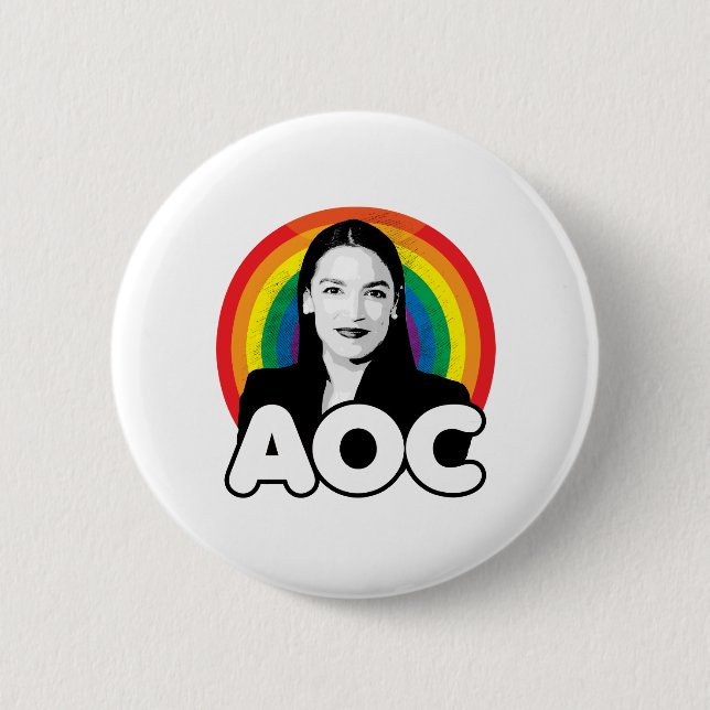 Badge Rond 5 Cm Arc-en-ciel AOC (Devant)