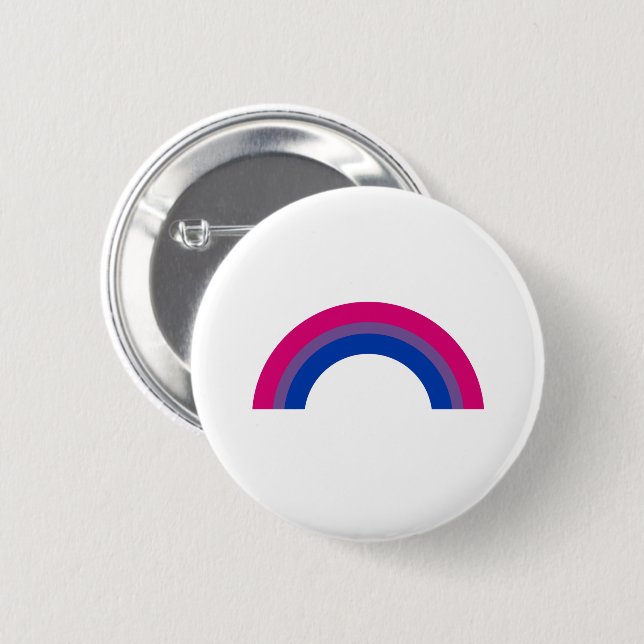 Badge Rond 5 Cm Arc-en-ciel bisexuel (Devant & derrière)